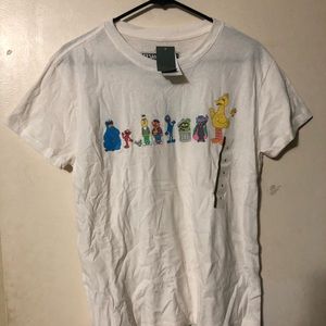 Women's Sesame Street Characters Short Sleeve Graphic T-Shirt - White